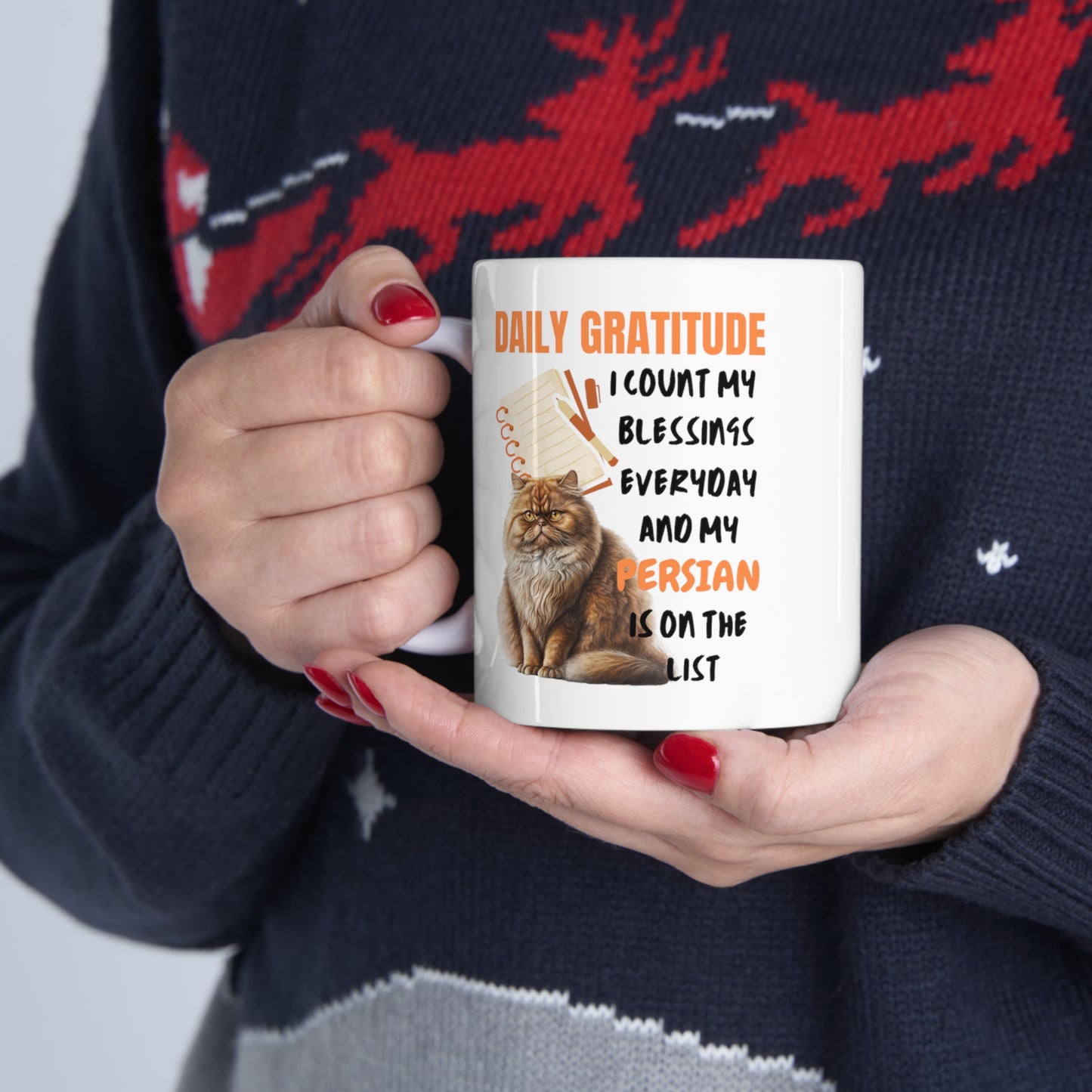 Daily Gratitude My Persian Cat Ceramic Mug 11oz