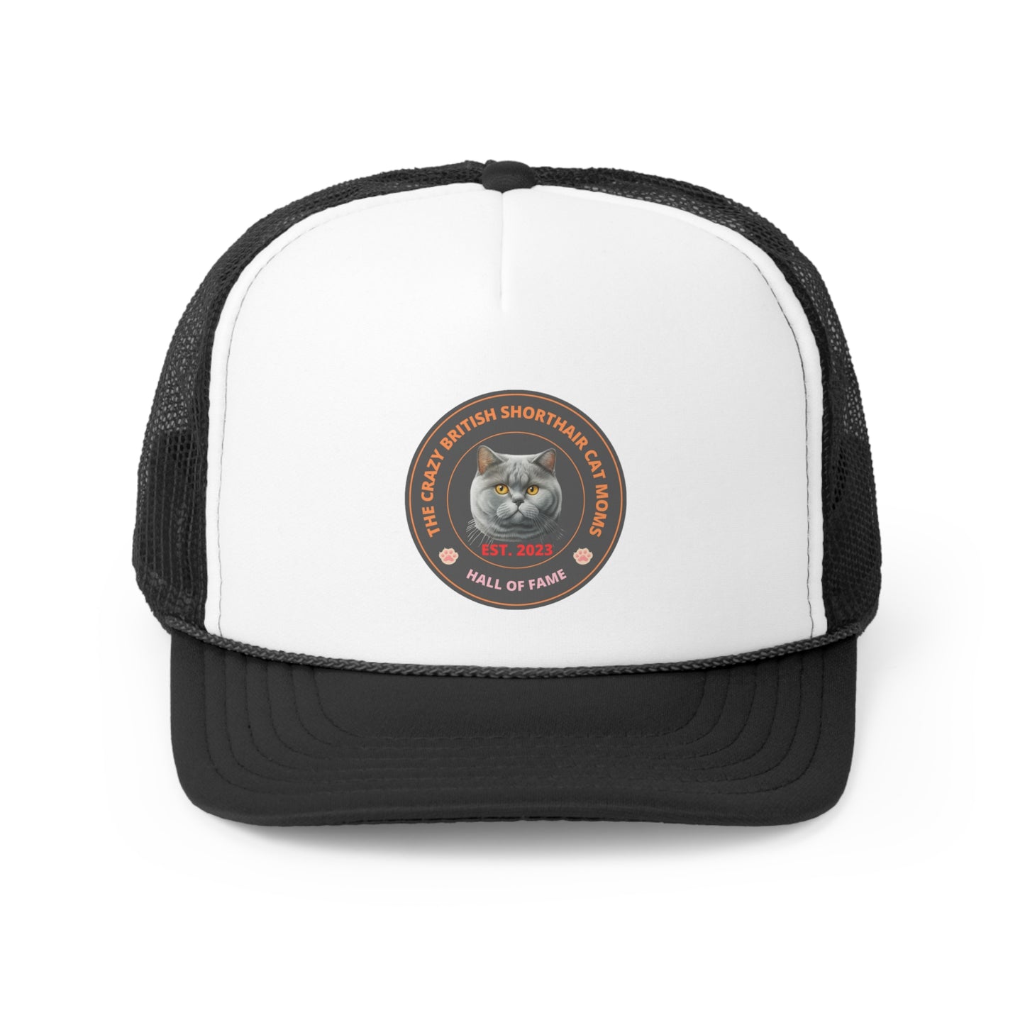 The Crazy British Shorthair Cat Moms Hall Of Fame Hat (British Blue)