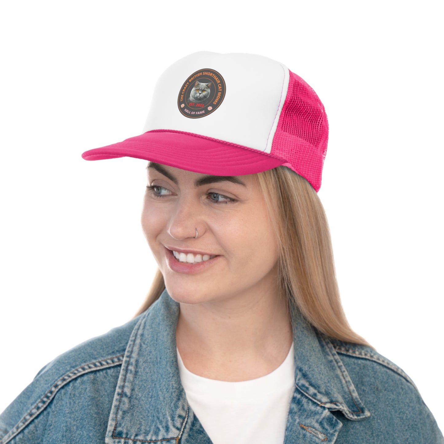 The Crazy British Shorthair Cat Moms Hall Of Fame Hat (British Blue)