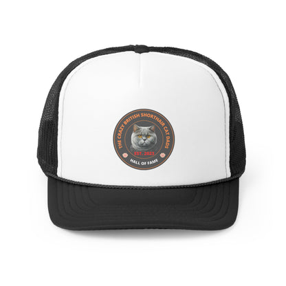 The Crazy British Shorthair Cat Dad Hall Of Fame Hat (British Blue)