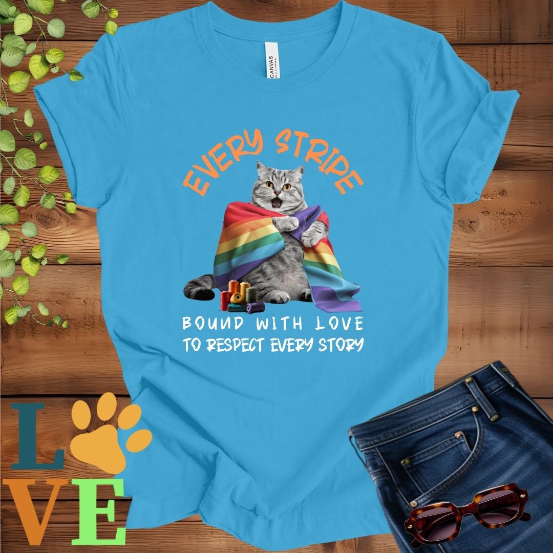 American Shorthair LGBTQ+ Flag Tee