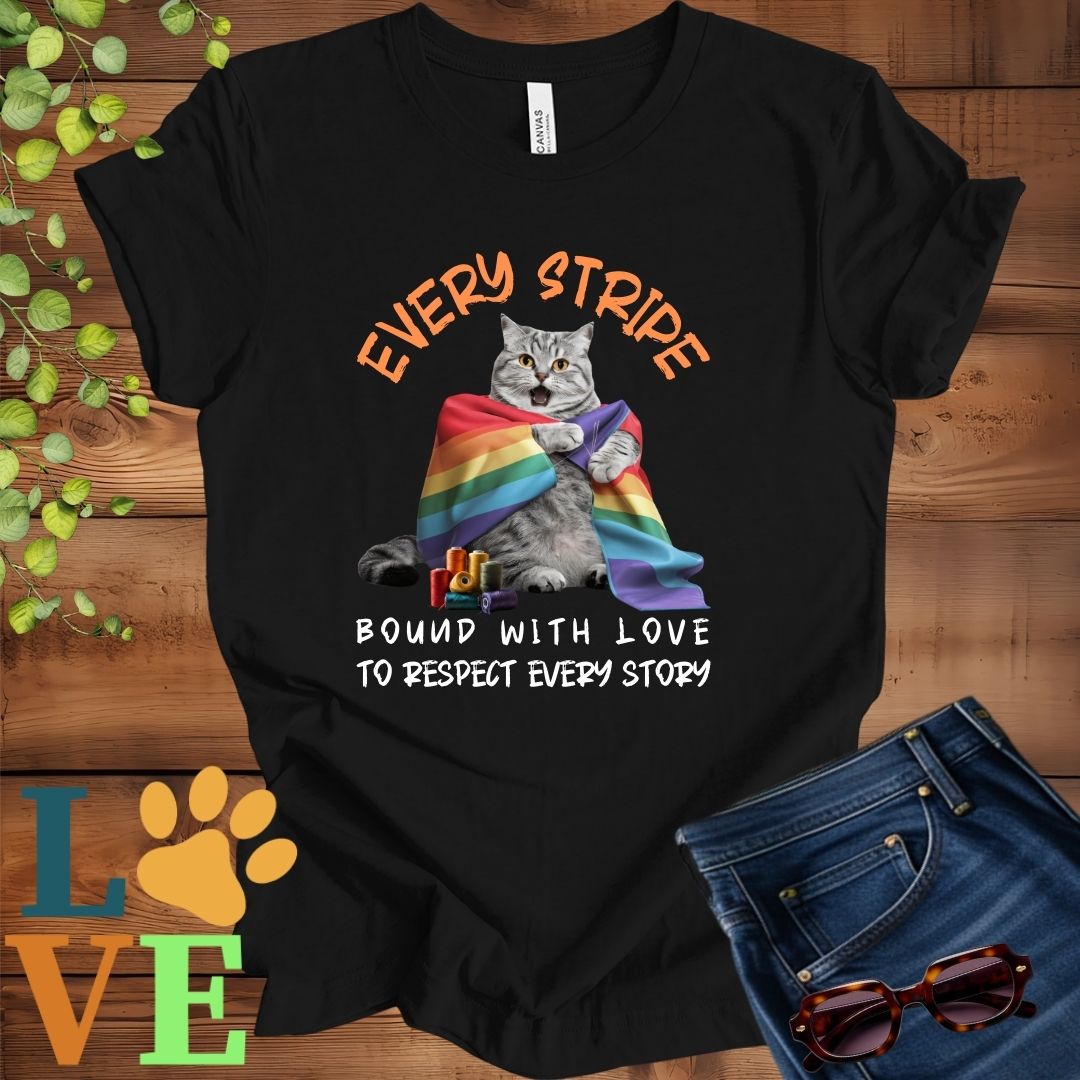 American Shorthair LGBTQ+ Flag Tee