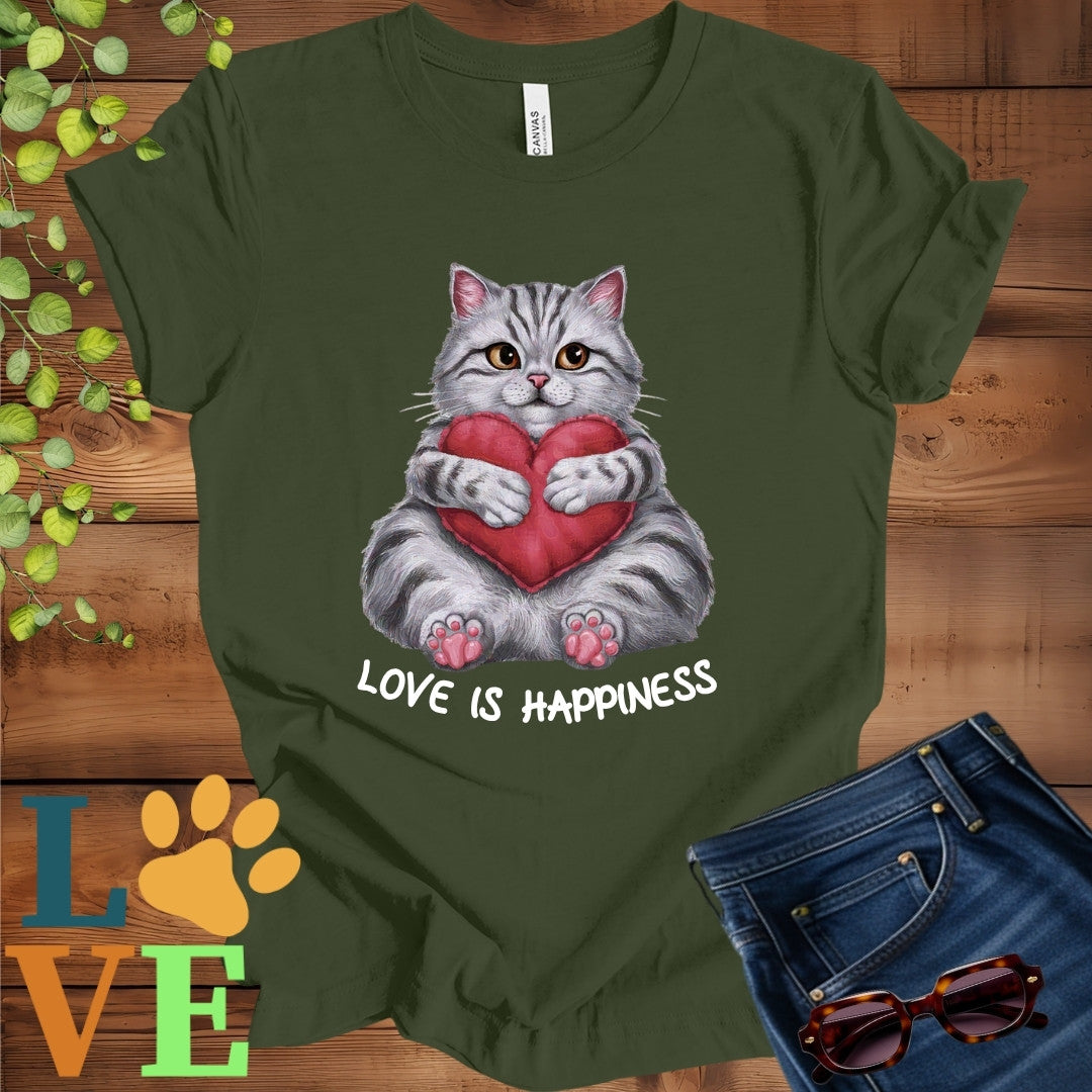 American Shorthair Love Is Happiness Tee