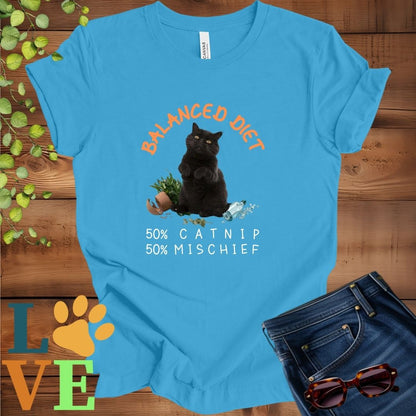 Black Cat Balanced Diet Tee