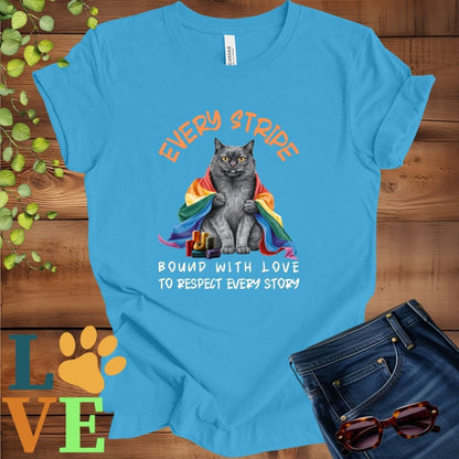 Black Cat LGBTQ+ Flag Tee