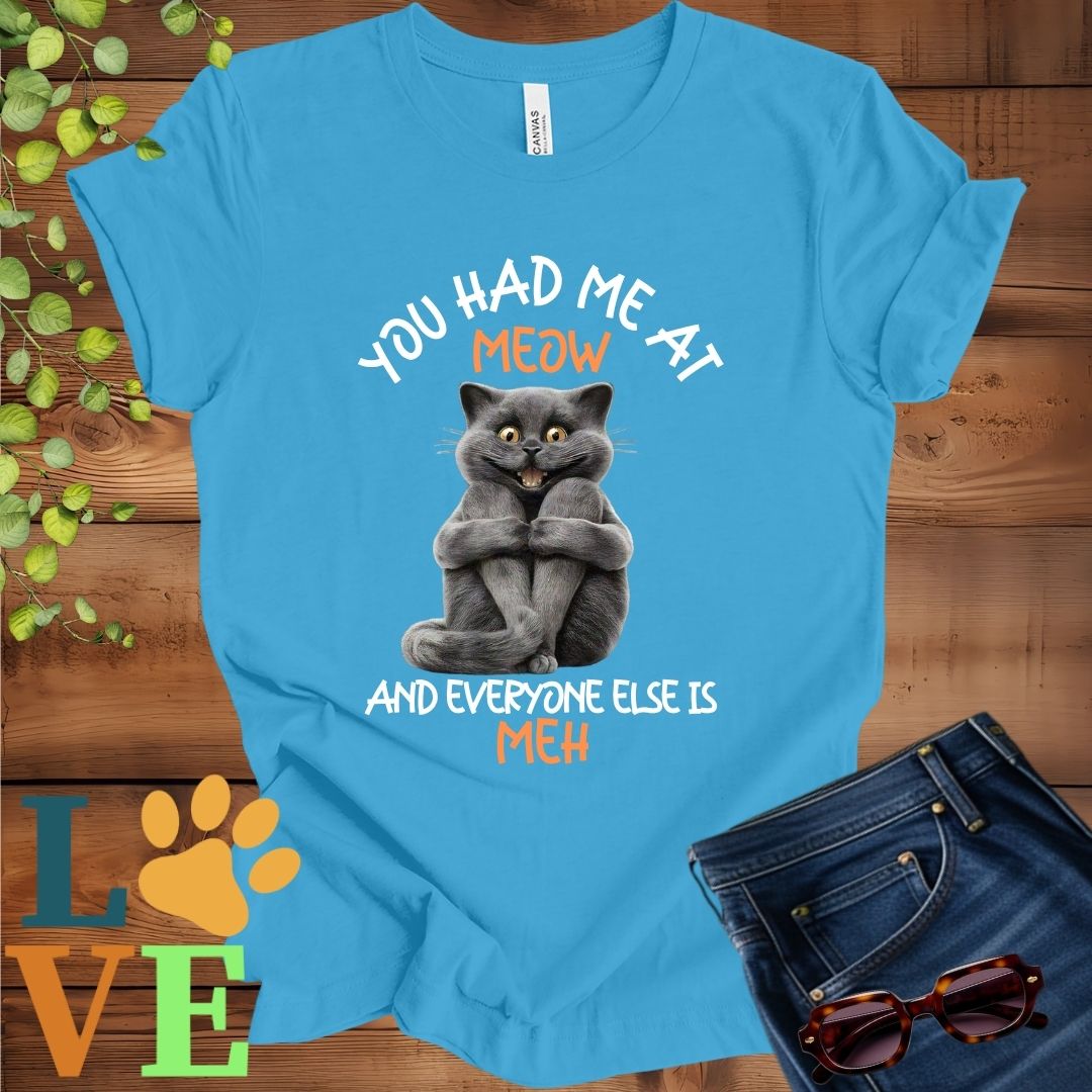 Black Cat Meow Tee
