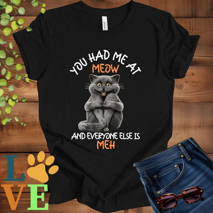 Black Cat Meow Tee