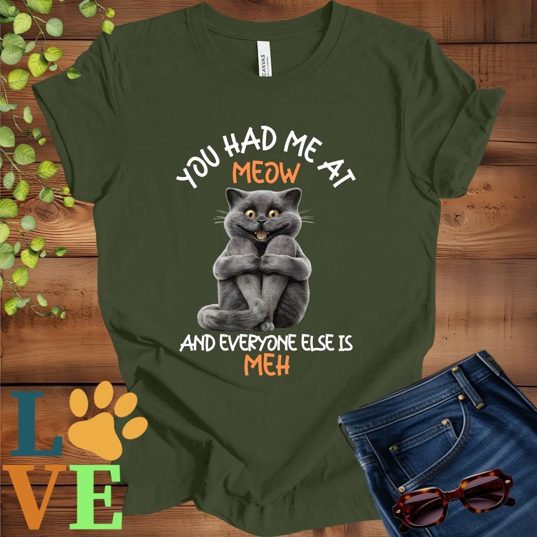 Black Cat Meow Tee