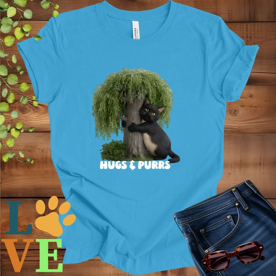Black Cat Tree Hugger Tee