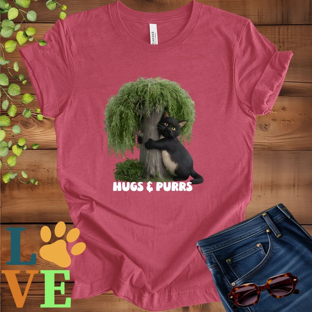 Black Cat Tree Hugger Tee