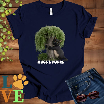 Black Cat Tree Hugger Tee