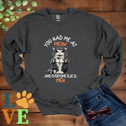 Tuxedo Cat Meow Sweatshirt