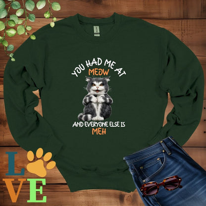 Tuxedo Cat Meow Sweatshirt