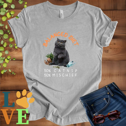 British Shorthair (Gray) Balanced Diet Tee