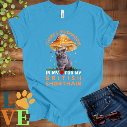 British Shorthair (Gray) Mushroom Tee