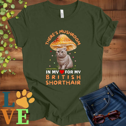 British Shorthair Mushroom Tee