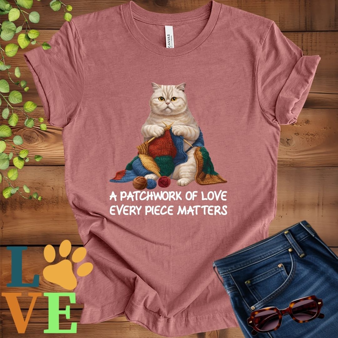 British Shorthair Patchwork Knitting Tee
