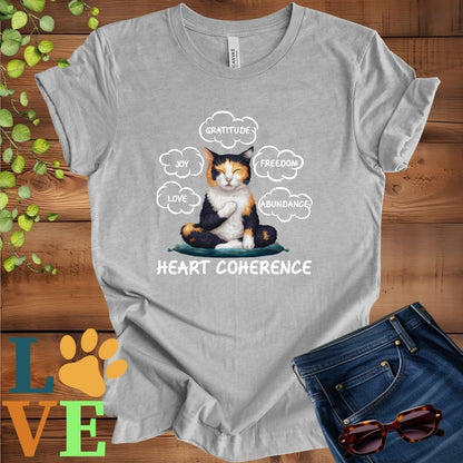 Calico Cat Heart Coherence Tee