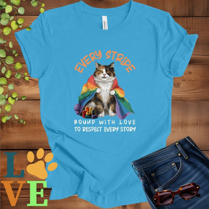 Calico Cat LGBTQ+ Flag Tee