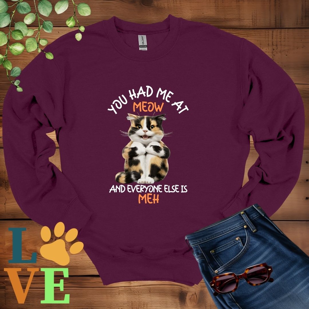 Calico Cat Meow Sweatshirt