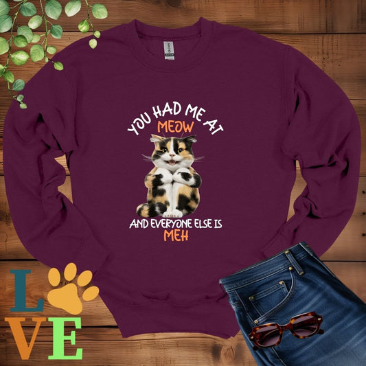 Calico Cat Meow Sweatshirt