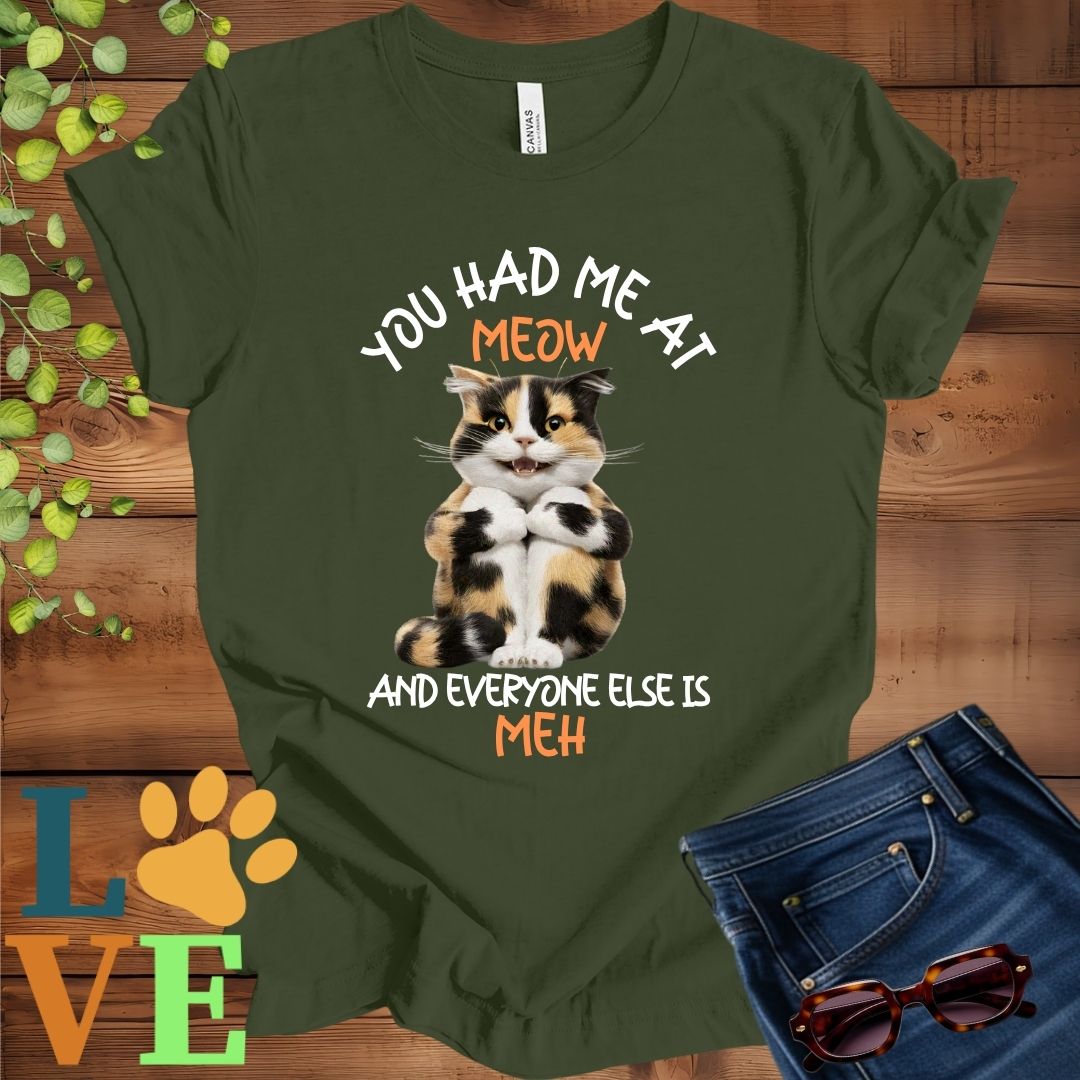 Calico Cat Meow Tee