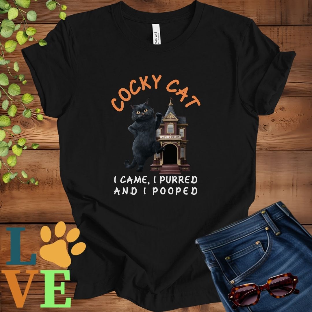 Cocky Black Cat Tee