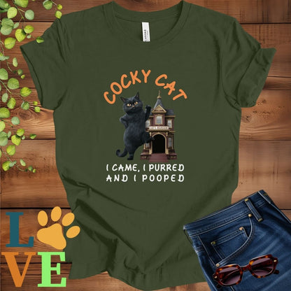 Cocky Black Cat Tee