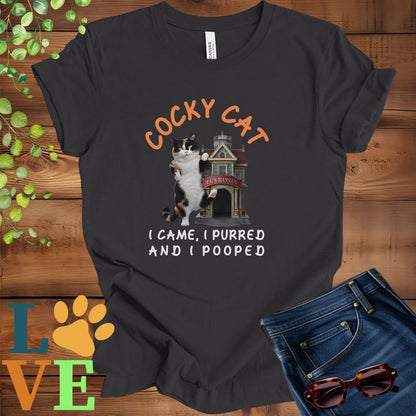 Cocky Calico Cat Tee