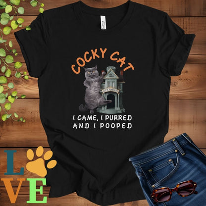 Cocky Gray British Shorthair Tee