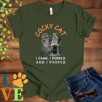 Cocky Gray British Shorthair Tee