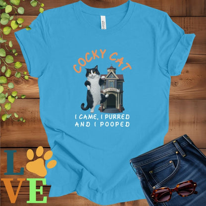 Cocky Tuxedo Cat Tee