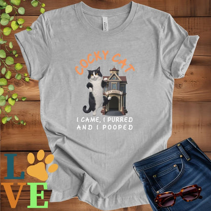 Cocky Tuxedo Cat Tee