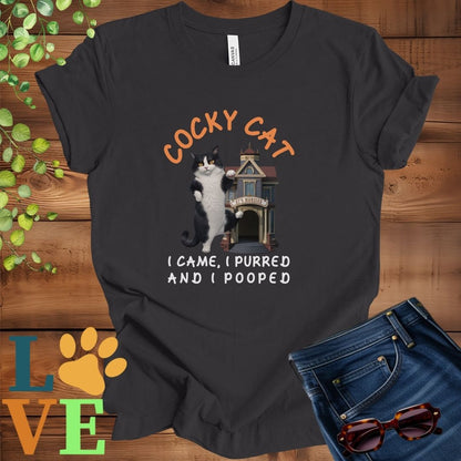 Cocky Tuxedo Cat Tee