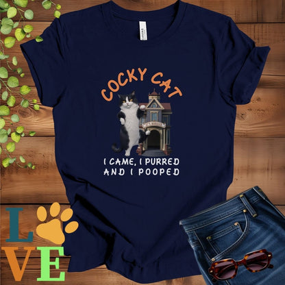 Cocky Tuxedo Cat Tee