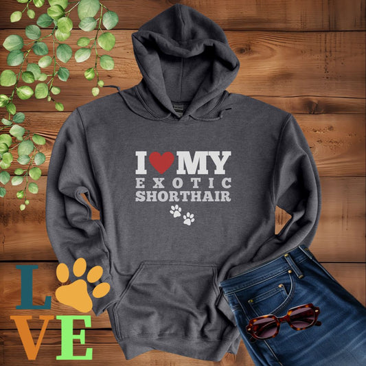 Exotic Shorthair Love Hoodie