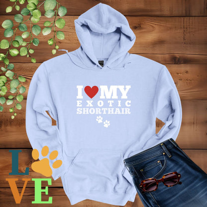 Exotic Shorthair Love Hoodie