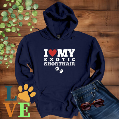Exotic Shorthair Love Hoodie