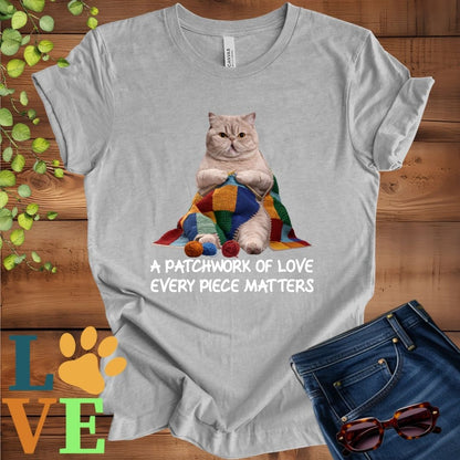 Exotic Shorthair Patchwork Knitting Tee