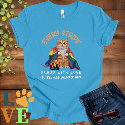 Ginger Cat LGBTQ+ Flag Tee