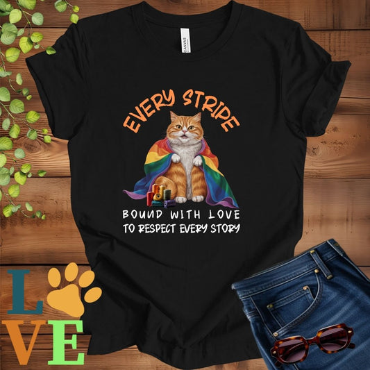 Ginger Cat LGBTQ+ Flag Tee