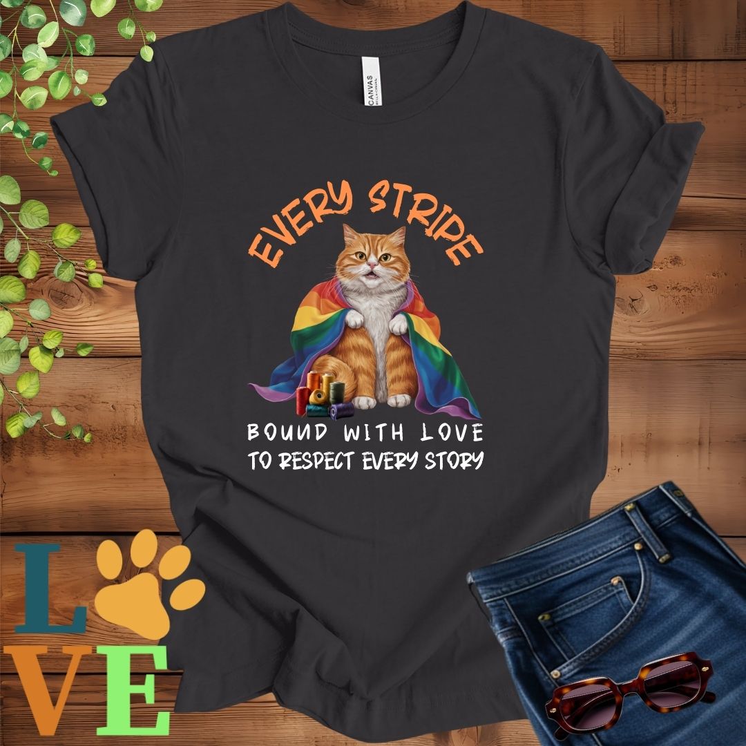 Ginger Cat LGBTQ+ Flag Tee