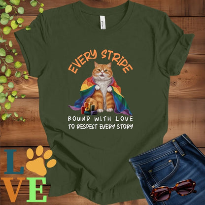 Ginger Cat LGBTQ+ Flag Tee