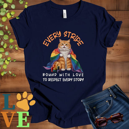 Ginger Cat LGBTQ+ Flag Tee