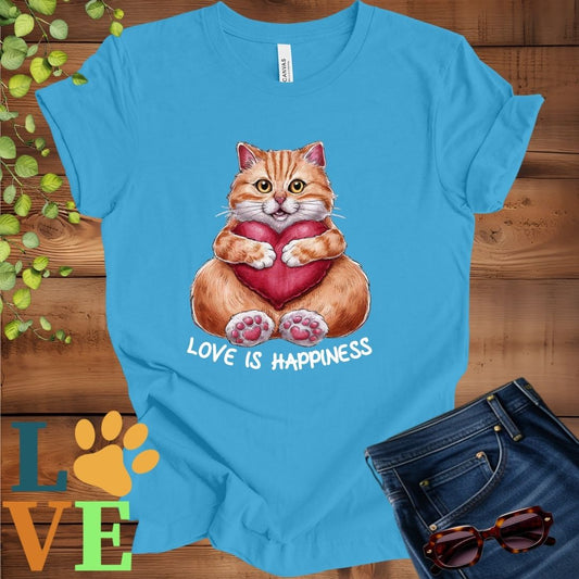 Ginger Cat Love Is Happiness Tee