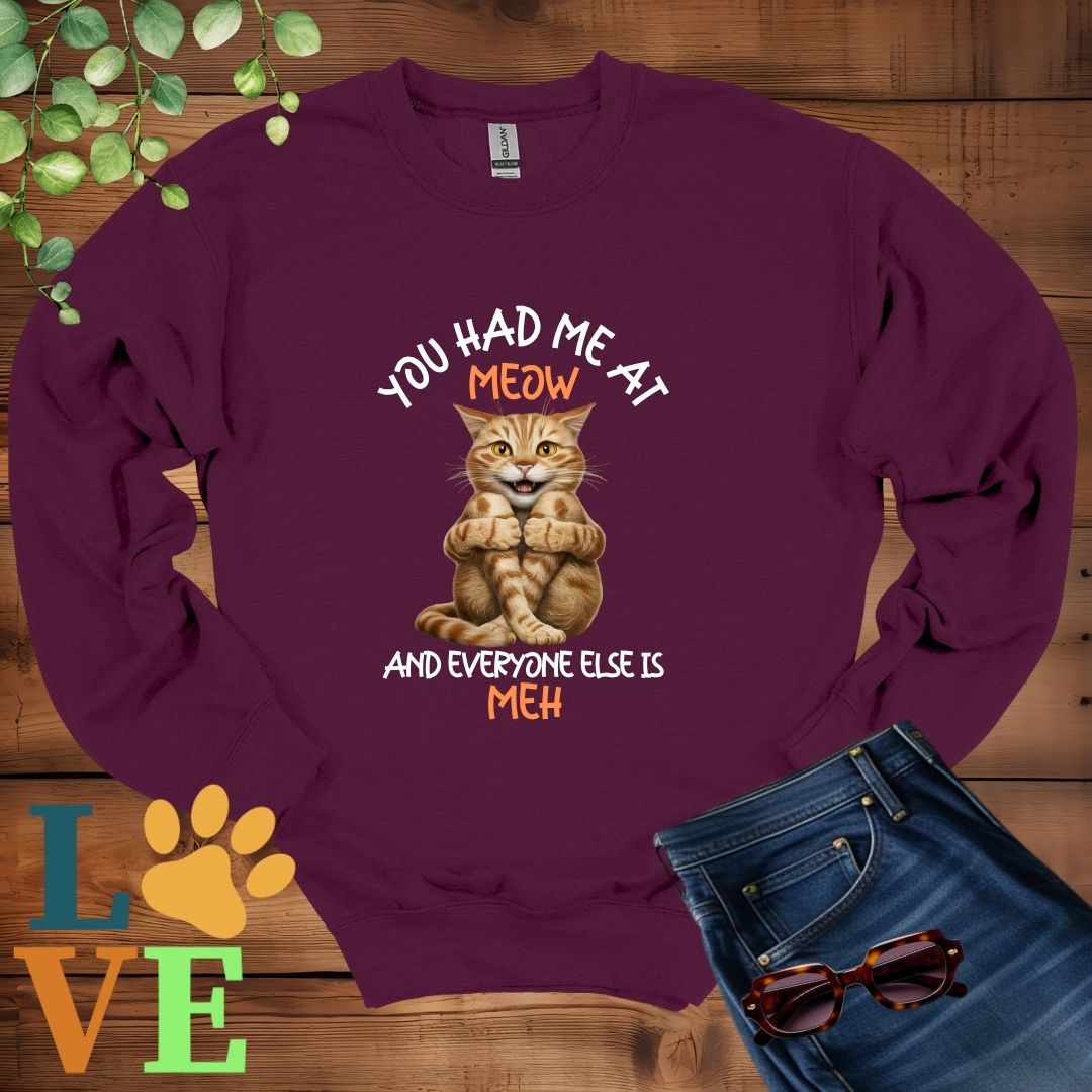Ginger Cat Meow Sweatshirt