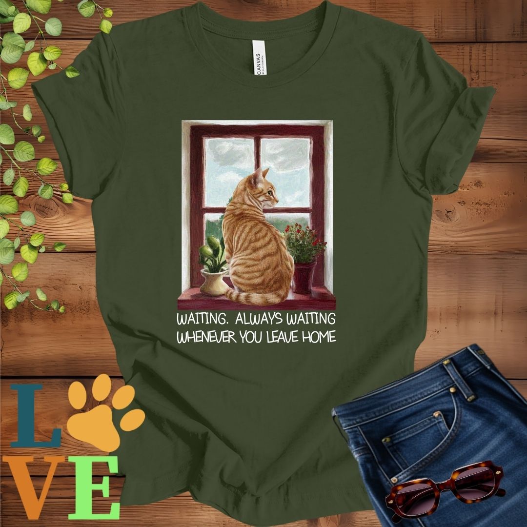 Ginger Cat Waiting Tee