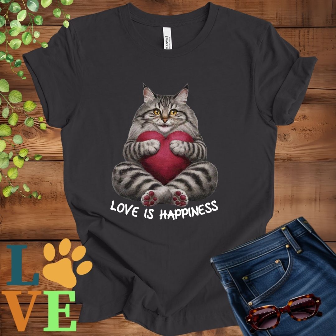 Maine Coon Love Is Happiness Tee