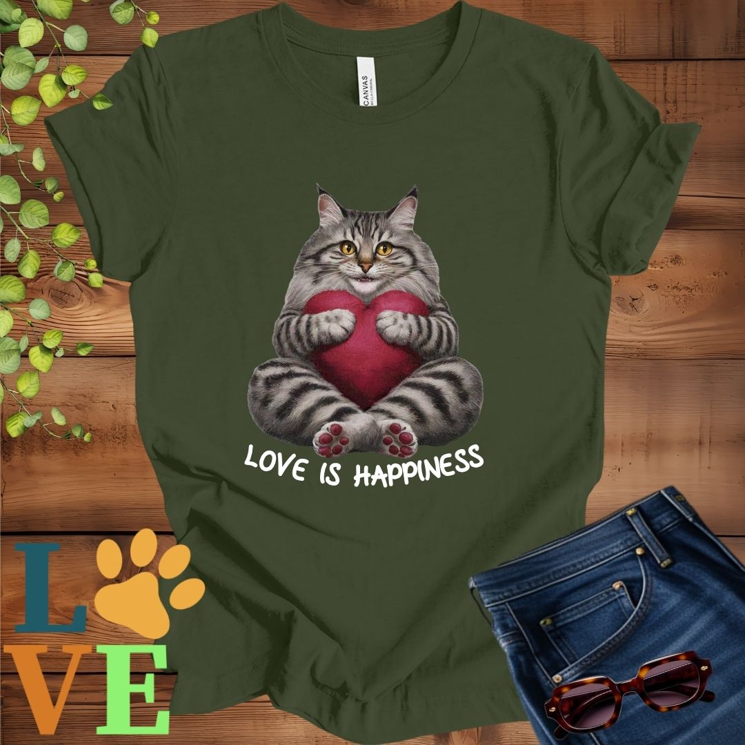 Maine Coon Love Is Happiness Tee