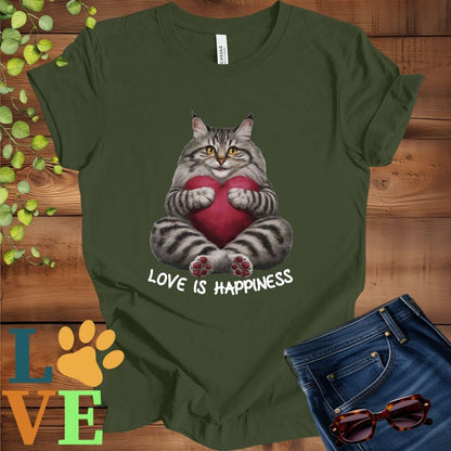 Maine Coon Love Is Happiness Tee